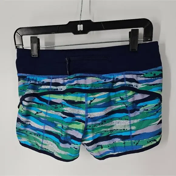Lululemon Seven Wonders Multi Hero Blue Speed Shorts 4